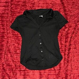NOBO Black Fitted Short Sleeve Button Down Shirt